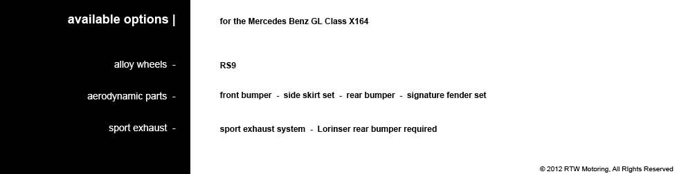 GL Class - available options