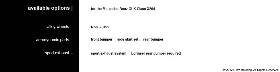 GLK Class - available options