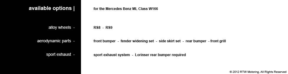 M Class - available options