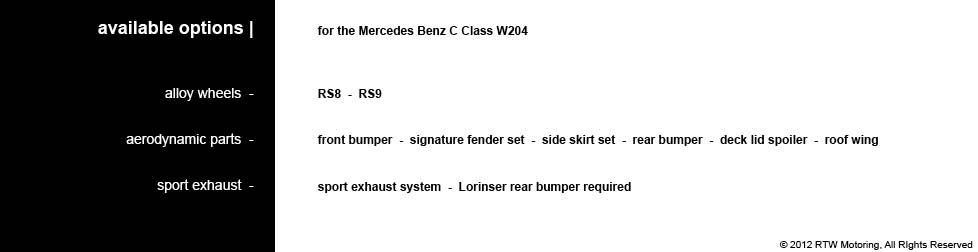 C Class - available options