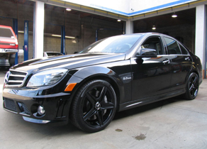 The Mercedes Benz C63 (Black Rims)